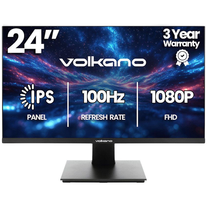 Volkano 24-inch Full HD IPS Monitor with HDMI/VGA, 100 Hz | VK-5602-BK