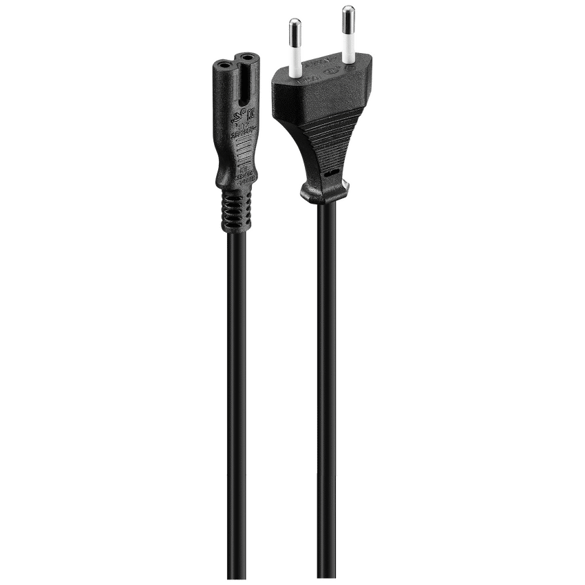 Volkano Presto Series Power Cable 2-Pin Figure 8 to Type-C Euro 1.2m 5a - Black | VK-8145-BK