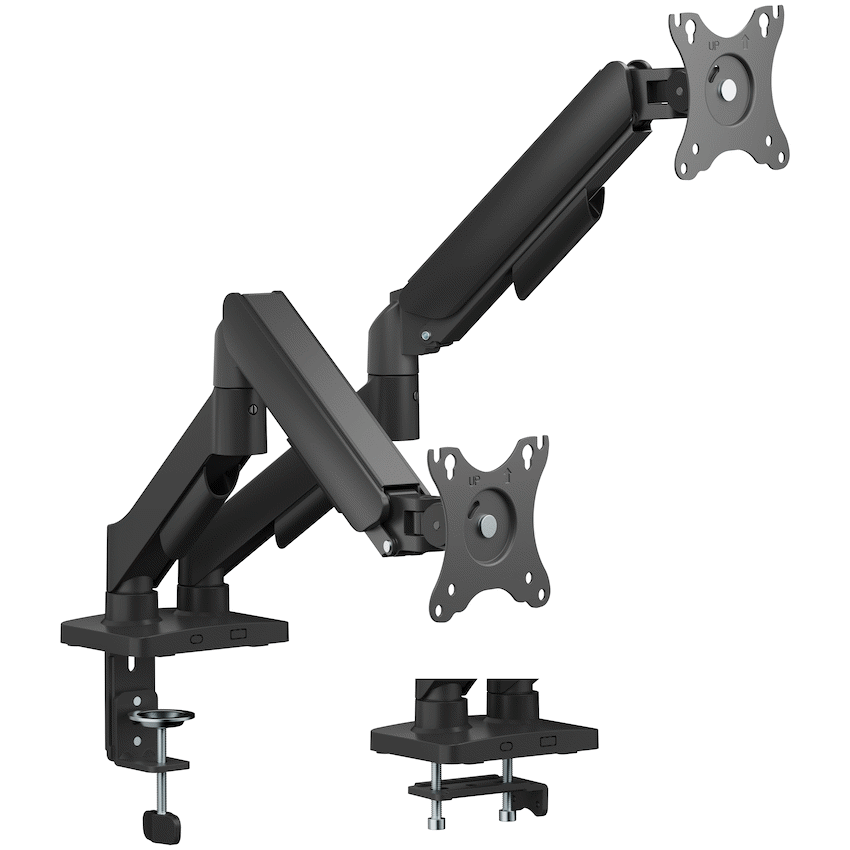 Volkano Steel Series Full Motion Dual Monitor Desk Mount 17" - 32" | VK-4039-BK