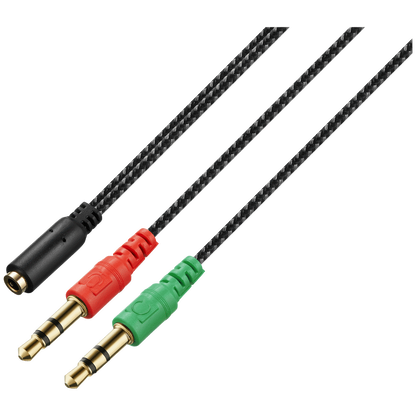 Volkano Unity Series AUX Splitter 4-Pole Socket to 2 AUX | VK-20220-BK