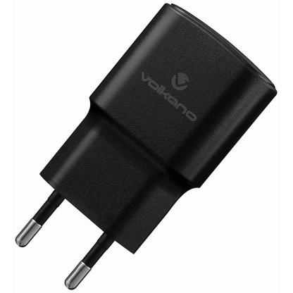 Volkano Volt M Series 2a USB Wall Charger - Black with Micro USB | VK-5002-BK