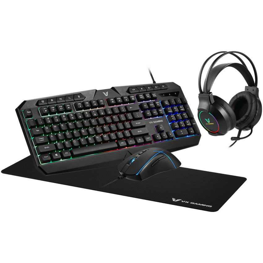 VX Gaming Heracles Series 4-in-1 Combo KB, Mouse, Mousepad, Headset | VX-147-BK[V3]