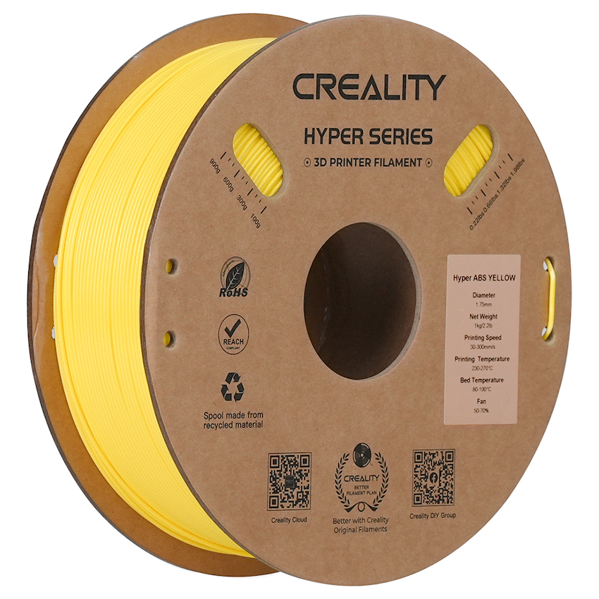 Creality 1.75mm Hyper Series ABS Filament - Yellow 1Kg | 3301020055