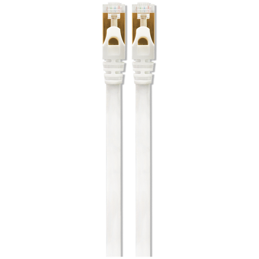 VolkanoX Giga Series Cat 7 Ethernet Cable 10m - White, Gold-Plated Tips | VK-20066-WT