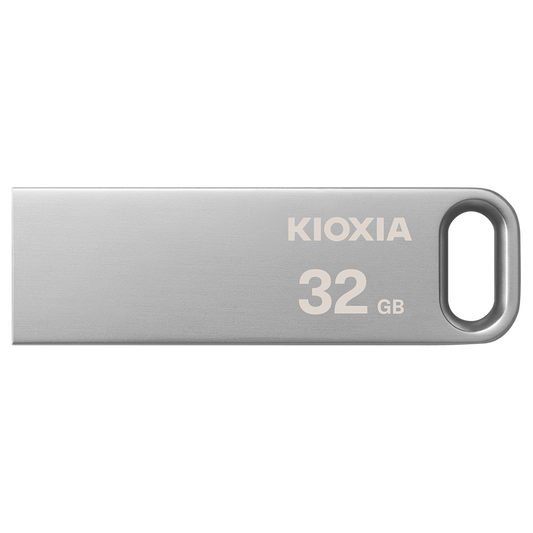 Kioxia TransMemory U366 32GB USB 3.2 Gen 1 Metal Type-A Flash Drive (Silver) | LU366S032GG4