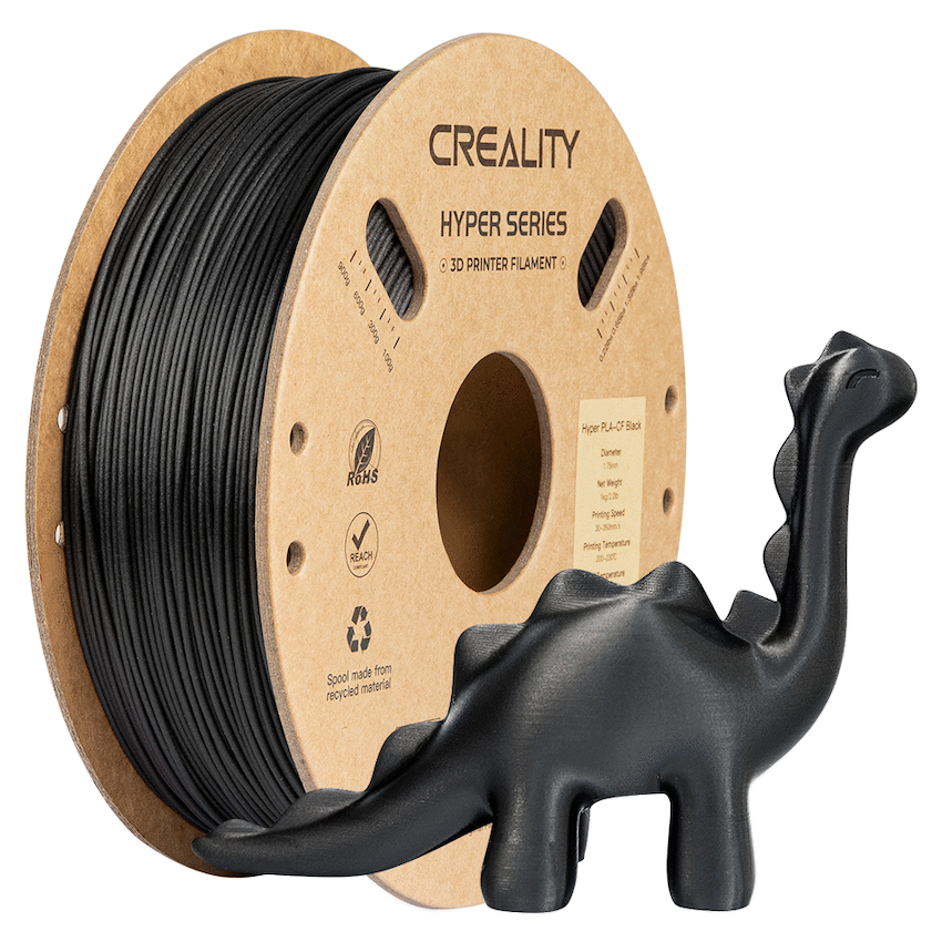 Creality 1.75mm Hyper Series PLA-CF Carbon Fiber-Reinforced Filament - Black 1Kg | 3301060015