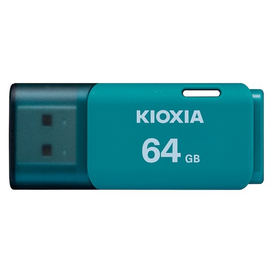 Kioxia TransMemory U202 64GB USB 2.0 Type-A Flash Drive (Aqua) | LU202L064GG4