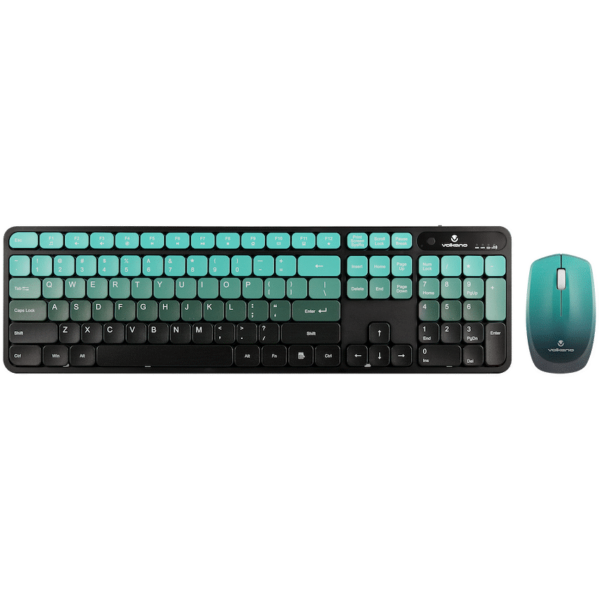 Volkano Prism Series Bluetooth Wireless Keyboard and Mouse - Teal | VK-20248-TL