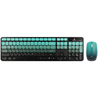Volkano Prism Series Bluetooth Wireless Keyboard and Mouse - Teal | VK-20248-TL