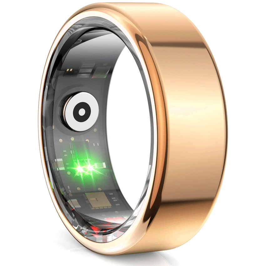 Volkano Ring Series Smart Ring with Charging Case - 19.1mm | VK-5098-LL-GD