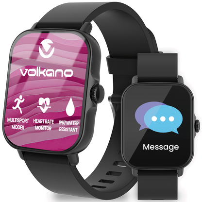 Volkano Active Tech Serene series Watch with heart rate monitor - Black | VK-5072-BK[V2]