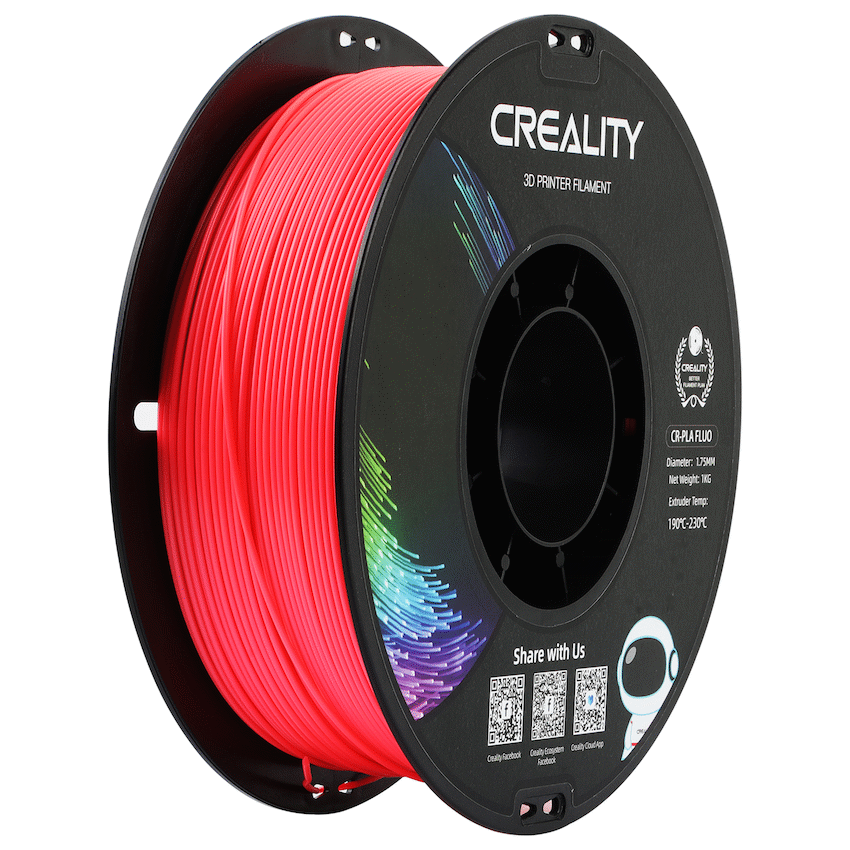 Creality 1.75mm PLA Filament - Fluorescent Red 1Kg | 3301140001