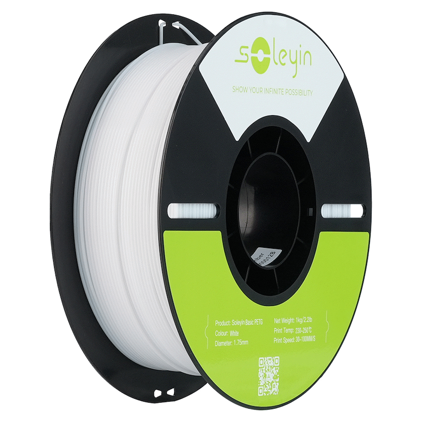 Creality 1.75mm Soleyin Basic PETG Filament - White 1Kg | 3301030164
