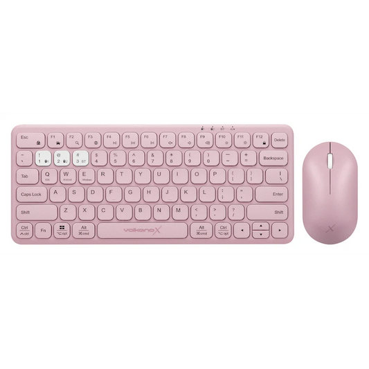 VolkanoX Blaze Bluetooth Wireless Keyboard and Mouse Combo - Rose | VKX-210-RS