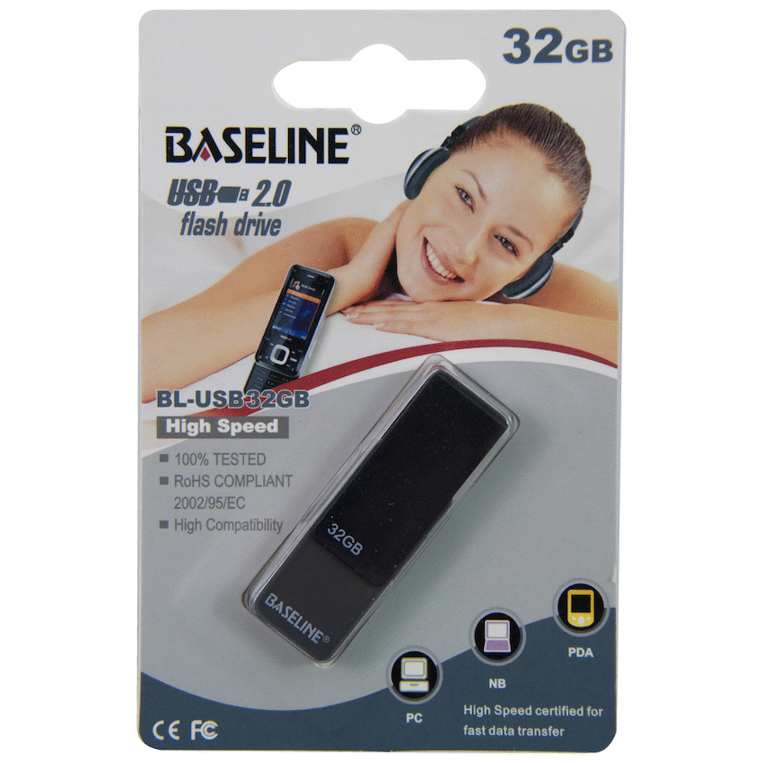 Baseline 32GB USB 2.0 Type-A Flash Drive | BL-USB32GB
