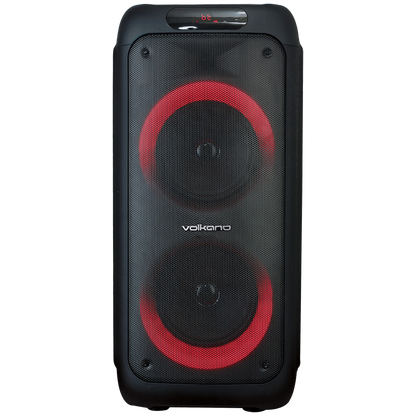 Volkano Helios Series Dual 8" Party Speaker with Microphone & Light Effects | VK-3900-D8