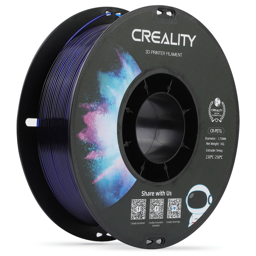 Creality 1.75mm PETG Filament - Transparent Blue 1Kg | 3301030036