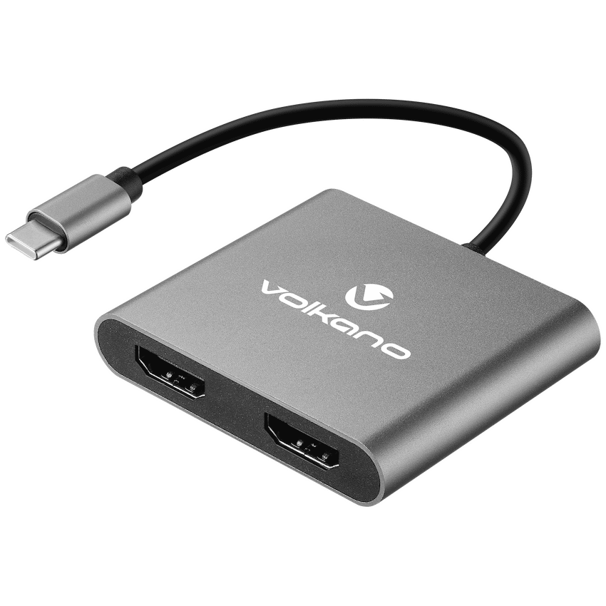 Volkano Expand Series USB-C to Dual 4K HDMI Adaptor | VK-20244-BK