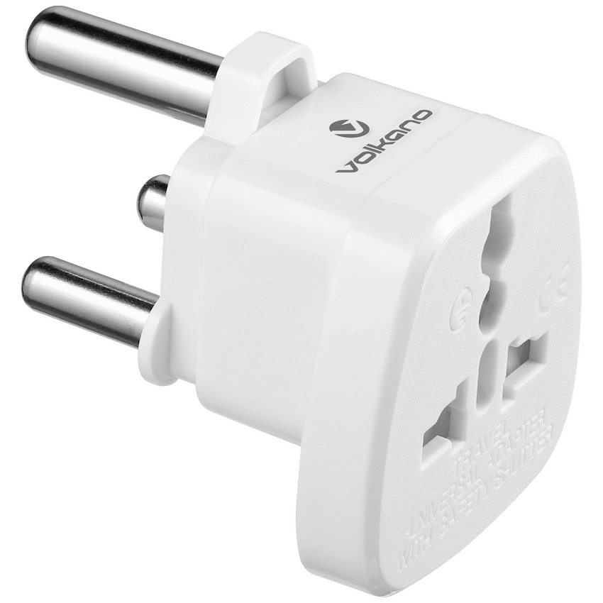Volkano Traveller SA series travel plug UK/other socket to 15A SA plug | VK-8010-WT