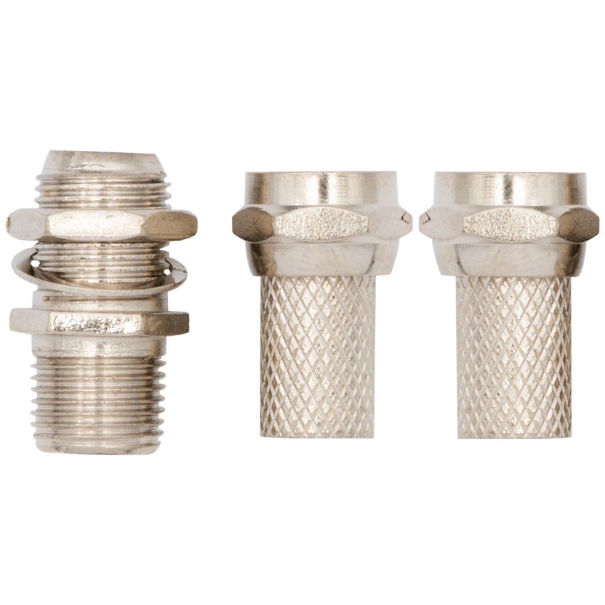 Volkano 2x F Connector & Barrel Joiner | VK-4400-BK