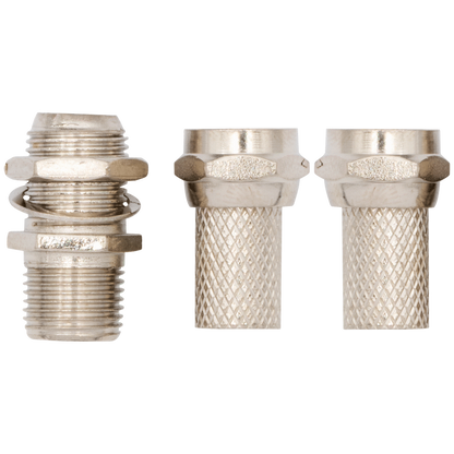 Volkano 2x F Connector & Barrel Joiner | VK-4400-BK