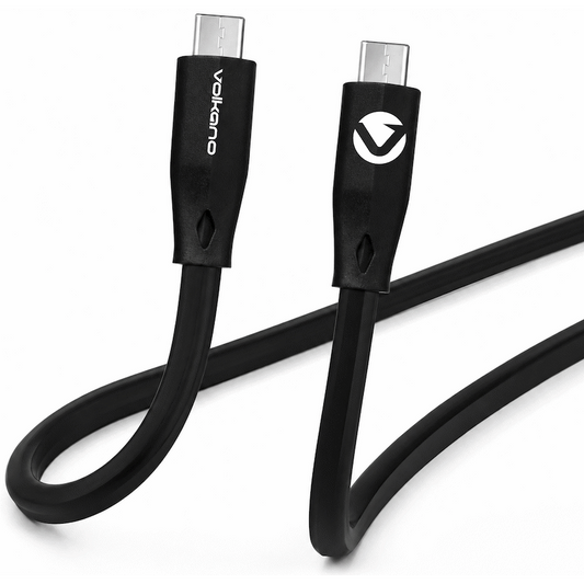 Volkano Slim Series Type-C to Type-C Cable 30W - Black (1.2m) | VK-20227-BK