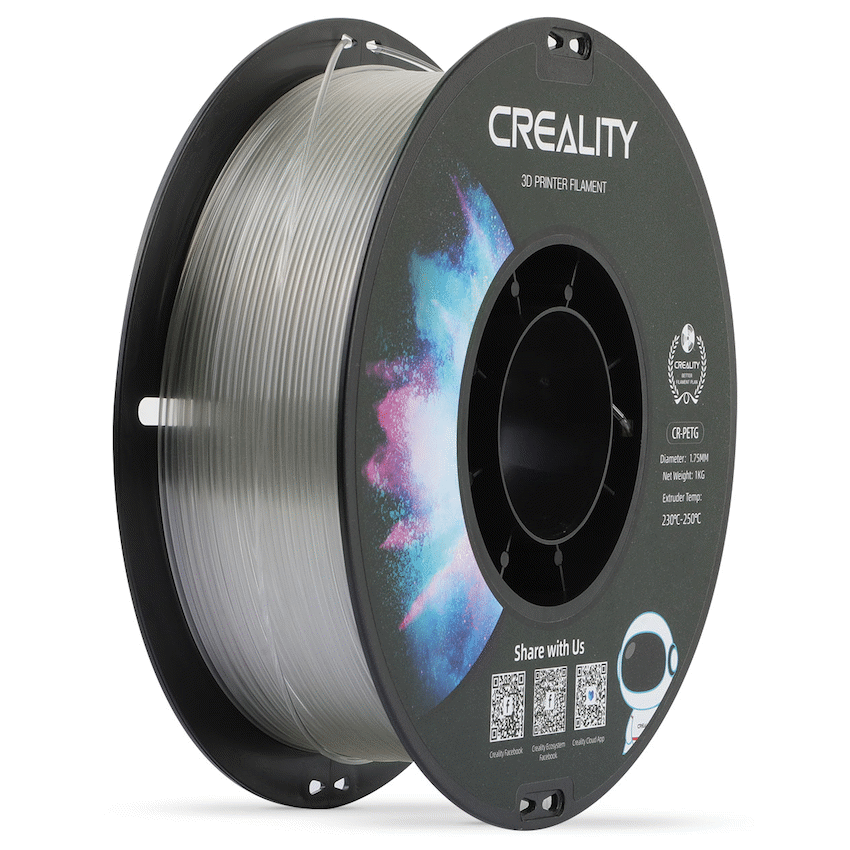 Creality 1.75mm PETG Filament - Transparent 1Kg | 3301030037