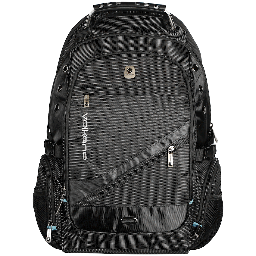 Volkano G-Unit Backpack - Black/Grey/Turquoise | VK-7027-BKGR