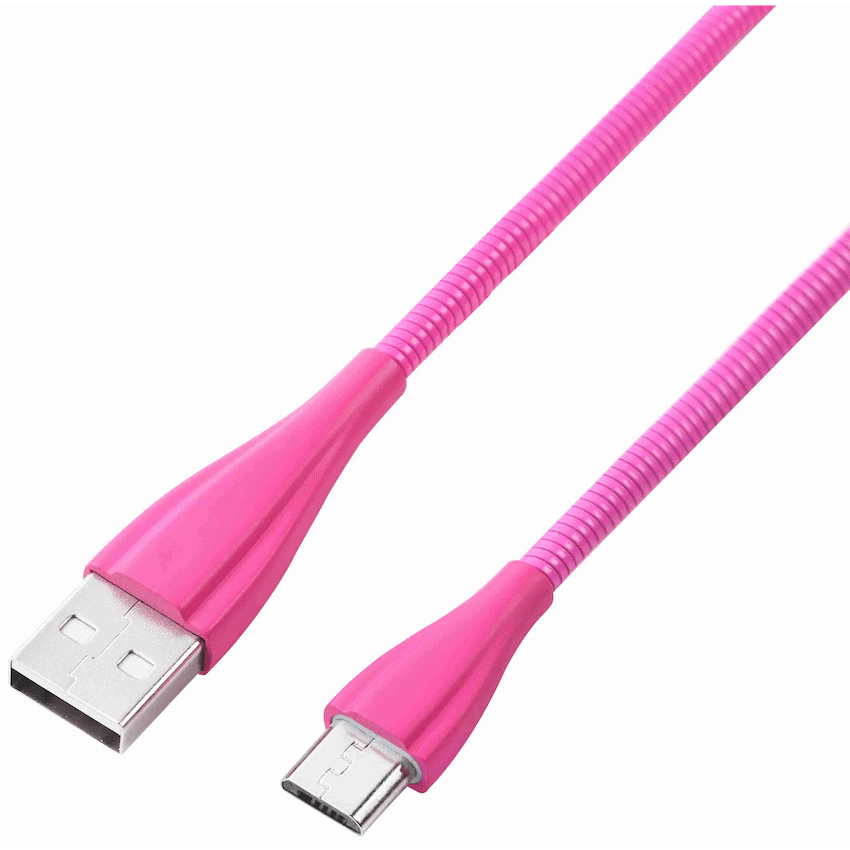 Volkano Fashion Series Micro USB Cable 1.8m - Lumo - Pink | VK-20060-LPK
