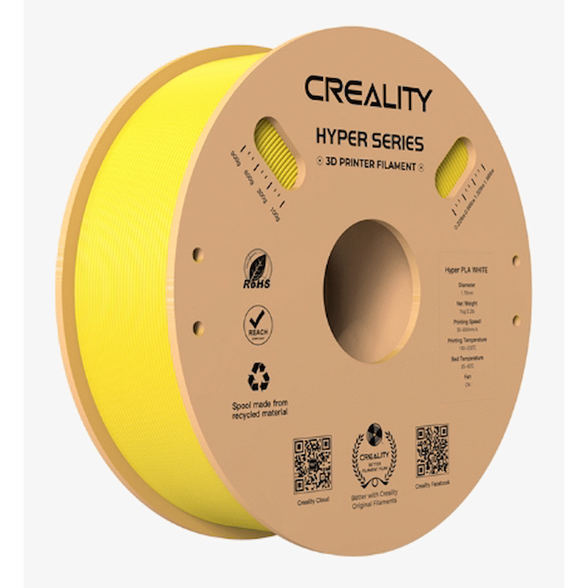 Creality 1.75mm Hyper Series PLA High-Speed Filament - Yellow 1Kg | 3301010379