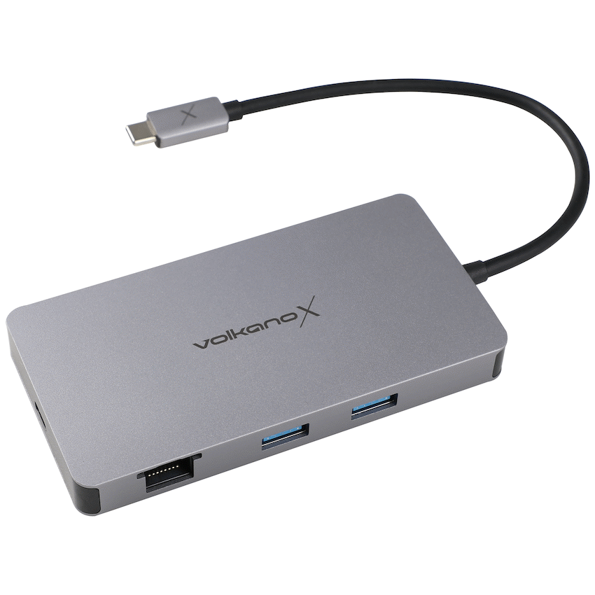 Volkano X Core Series 8 in 1 USB-C Multiple Port Adaptor | VK-20282-BK