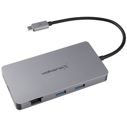Volkano X Core Series 8 in 1 USB-C Multiple Port Adaptor | VK-20282-BK