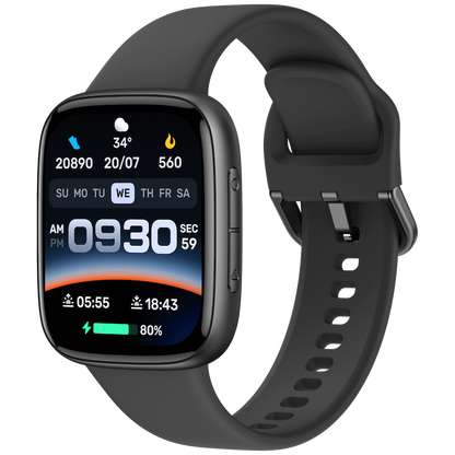 VolkanoX Solaris Series Fitness Smartwatch - Black | VKX-5024-BK