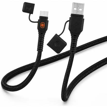 Rugged by Volkano Waterproof and Dustproof USB to Type-C Cable - 1.2m | VK-4100-UC1