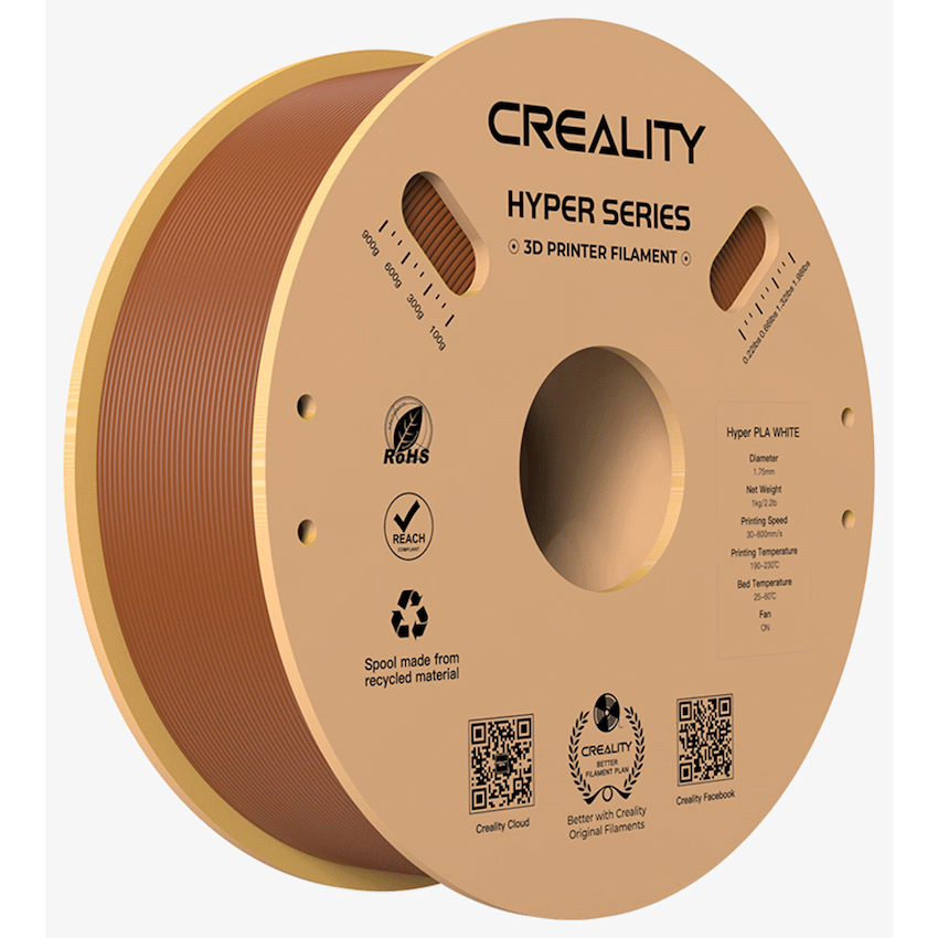 Creality 1.75mm Hyper Series PLA High-Speed Filament - Brown 1Kg | 3301010382