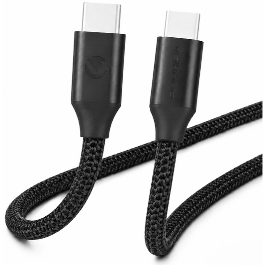Volkano Weave Series Type-C to Type-C Cable (1.2m, 60w) - Black | VK-20167-BK