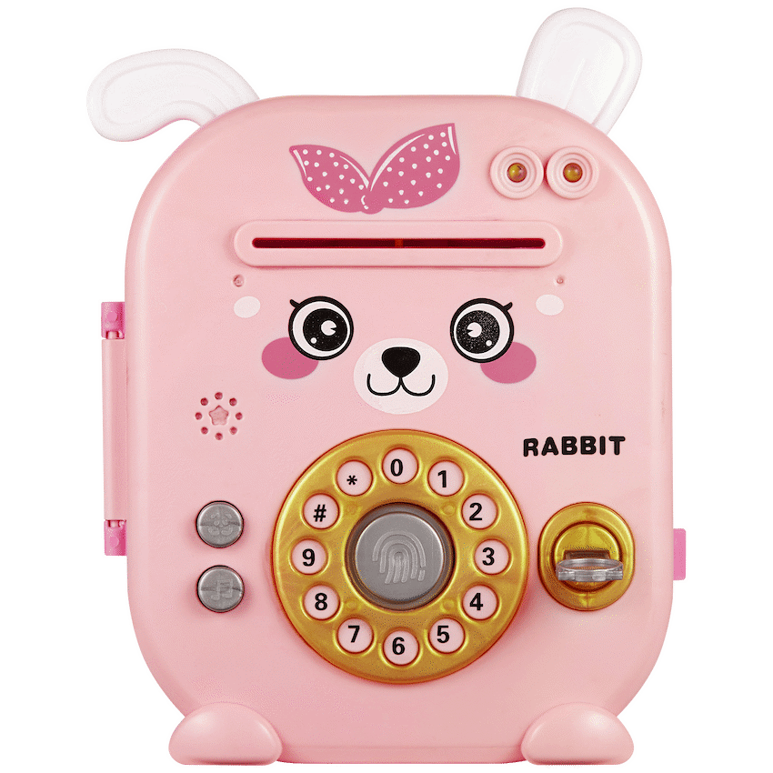 Volkano Kids Rabbit Series Money Saving Vault - Pink | VK-5708-PK
