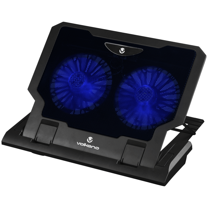Volkano Glacier Series Upright Notebook Cooling Stand with Dual Fans | VK-20053-BK[V2]