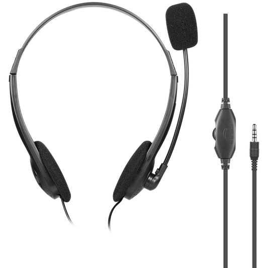 Volkano Chat 2 Stereo Headset with Boom Microphone | VK-20151-BK