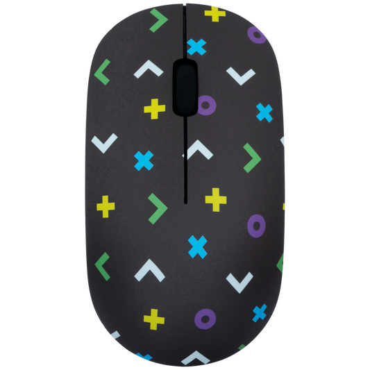 Tag Series 2.4G Wireless Optical Mouse with Nano USB and Type-C Receiver - Black Geo | VK-20180-BLKGEO