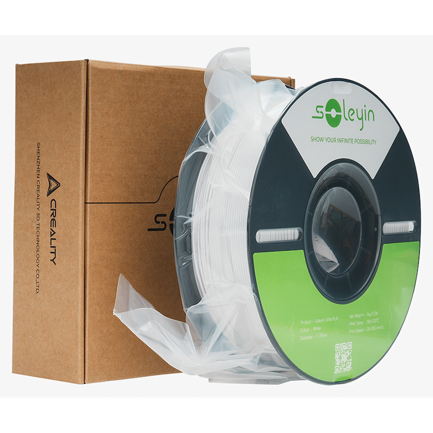 Creality 1.75mm Soleyin Ultra PLA Matte Filament - White 1Kg | 3301010512