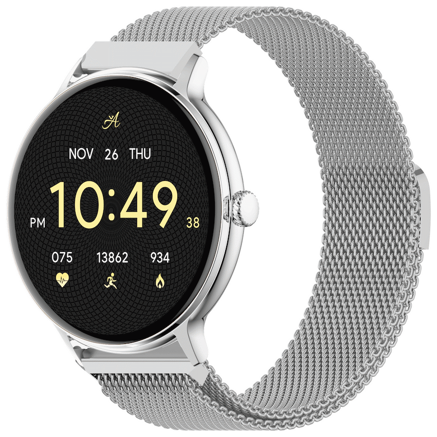Volkano Ayla Collection Smartwatch with Extra Silicone Strap - Silver | VAC4-5105-SL