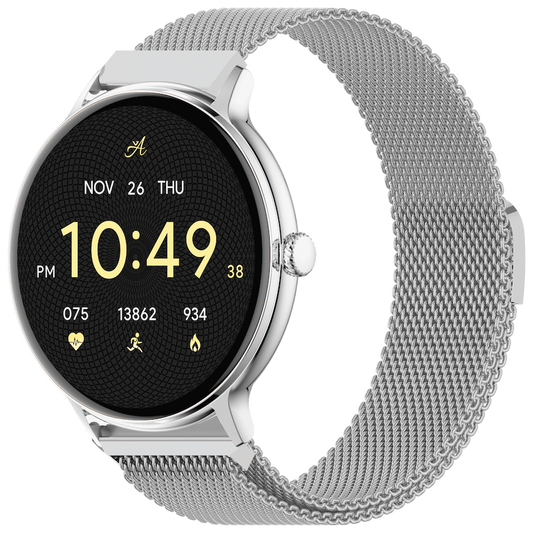 Volkano Ayla Collection Smartwatch with Extra Silicone Strap - Silver | VAC4-5105-SL