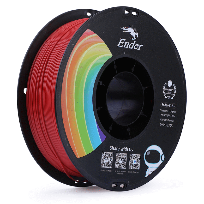 Creality 1.75mm Ender-PLA+ Filament - Red 1Kg | 3301010309