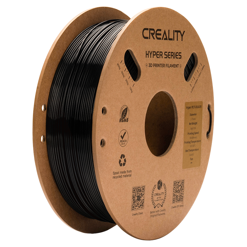 Creality 1.75mm Hyper Series PETG Filament - Black 1Kg | 3301030043