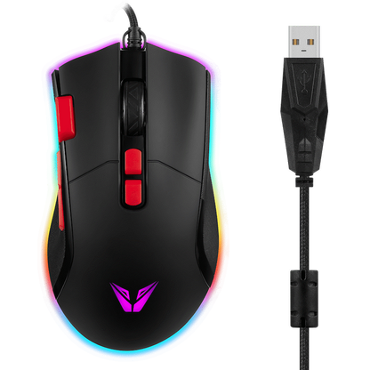 VX Gaming Morpheus Series Wired RGB Mouse with Braided Cable | VX-160-BK
