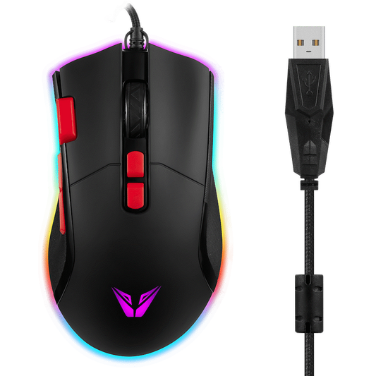 VX Gaming Morpheus Series Wired RGB Mouse with Braided Cable | VX-160-BK