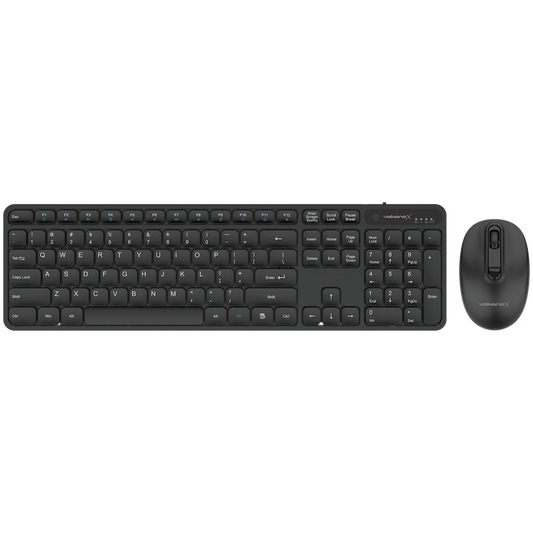 VolkanoX Garnet Bluetooth Wireless Keyboard and Mouse Combo - Black | VKX-20008-BK