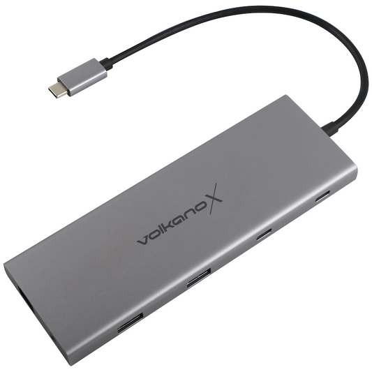 Volkano X Core series 12 in 1 USB-C Multiple Port Adaptor | VK-20280-BK