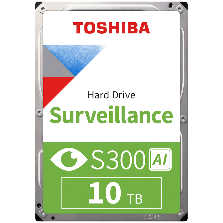 Toshiba S300 AI Series 10TB 7200rpm 512MB Cache SATA III 6.0Gb/s Surveillance Hard Disk Drive (Bulk) | HDEB026ZSA51F